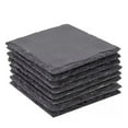 thumbnail image 1 of PIZARRA Posavasos para Bebidas, Posavasos de Piedra Negra de 4 Pulgadas y 8 Piezas Juego de posavasos a Granel Bar Cocina Apartamento Familiar, Redondo, 1 of 7