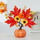 thumbnail image 3 of Decoración de árbol de calabaza de simulación de Halloween, decoraciones para el hogar de otoño y Acción de Gracias, adornos florales para mesa de comedor y sala de estar, 3 of 6