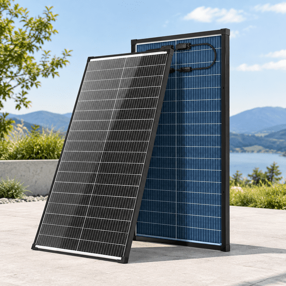 100W Bifacial N-type Monocrystalline Solar Panel, 25% High Efficiency for RV Marine Off-Grid Systems