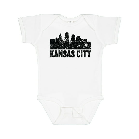 Inktastic Kansas City Skyline Grunge Boys or Girls Baby Bodysuit