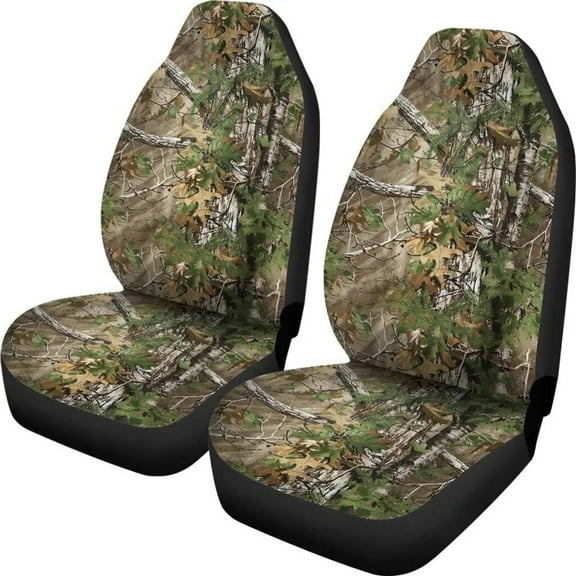 Real Tree Edge Camouflage Car Seat Covers Car Seat Protector Auto Seat Covers Set of 2 Fit Most Vehicle Cars Sedan Truck