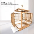 thumbnail image 6 of Travel Bird Cage, Bird Travel Carrier Cage with Handle, 2 Standing Pole, Food Container And 2 Cup, Fruit fork for Lovebirds Cockatiels Small Parrots Canaries, 6 of 7