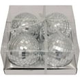 thumbnail image 5 of Kurt Adler 4" Glass Mirror Ball Christmas Ornaments, Set of 4, 5 of 5