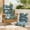 Azure Botanical Symphony, variant on Outdoor Seat/Back Chair Cushion Patio Tufted High Back Cushion, Seasonal Replacement Rocking Chair Cushion with Ties, 22" W x 20D, Set of 2, Azure Botanical Symphony 