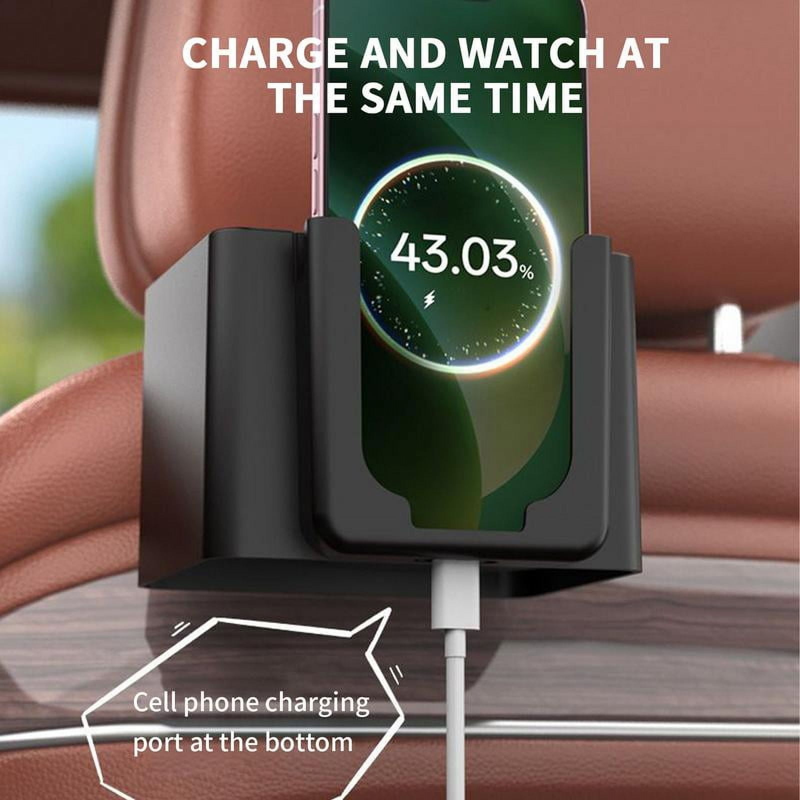 pertain Headrest Cup Holder Large Capacity Headrest Cup Organizer Adjustable Backseat Storage Box Drink Pocket Food Tray For Bottle