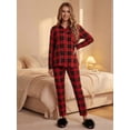 thumbnail image 2 of Pijama Navideña para Mujer con Botones Tela Suave y Elástica, Conjunto de pijama de invierno, 2 of 5
