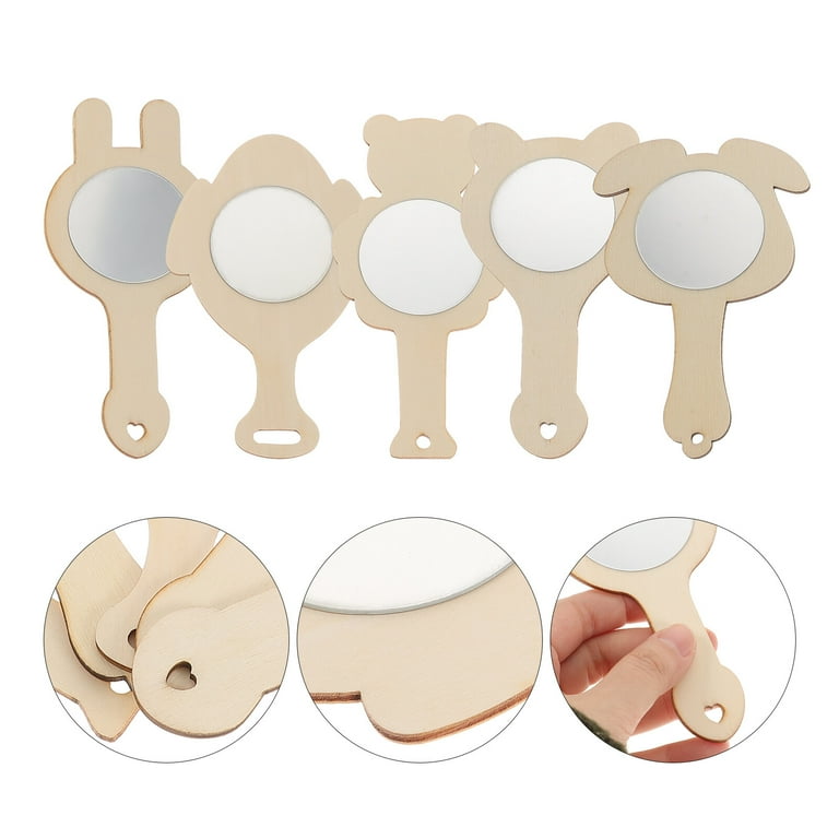Wooden craft mirrors deals