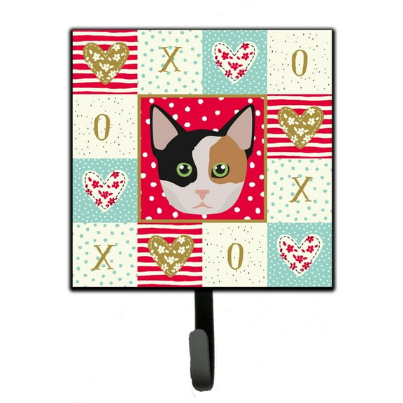 Carolines Treasures CK5134SH4 Munchkin Cat Love Leash or Key Holder Red Single Hook multicolor