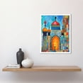 thumbnail image 2 of Abstract Islamic Mosque Entrance Prayer Folk Art Art Print Framed Poster Wall Decor 12x16 inch, 2 of 5