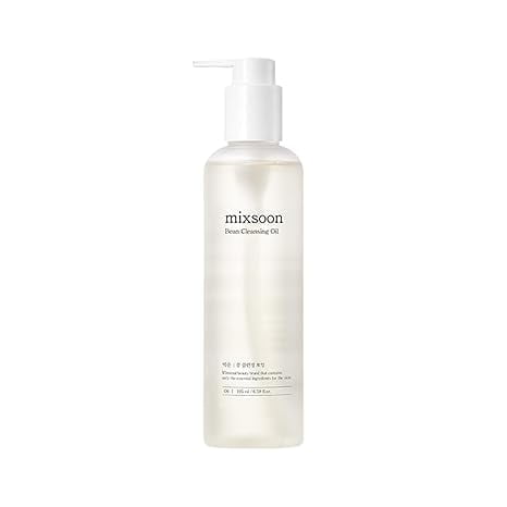 mixsoon Bean Cleansing Oil - Lightweight Oil Deep Cleansing and Makeup Blackhead Remover, Fermented Bean, Hydrating and Balancing for Smooth Skin 195ml / 6.59 fl.oz. Korean Glass Skin Care