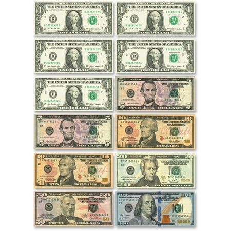 Ashley, ASH10066, US Dollar Bill Set Die-cut Magnets, 1 / Set, Multicolor
