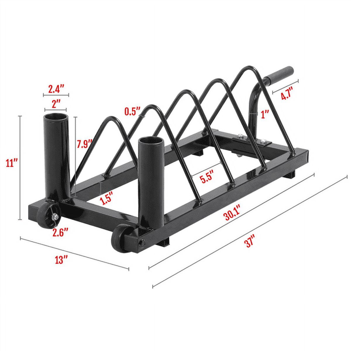 Alden Design Weight Plate Holder, Black