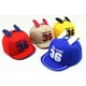 thumbnail image 4 of Gorra de béisbol para niños con borde suave bordado con 36 letras, gorra con orejas de dibujos animados para niños y niñas, 4 of 6
