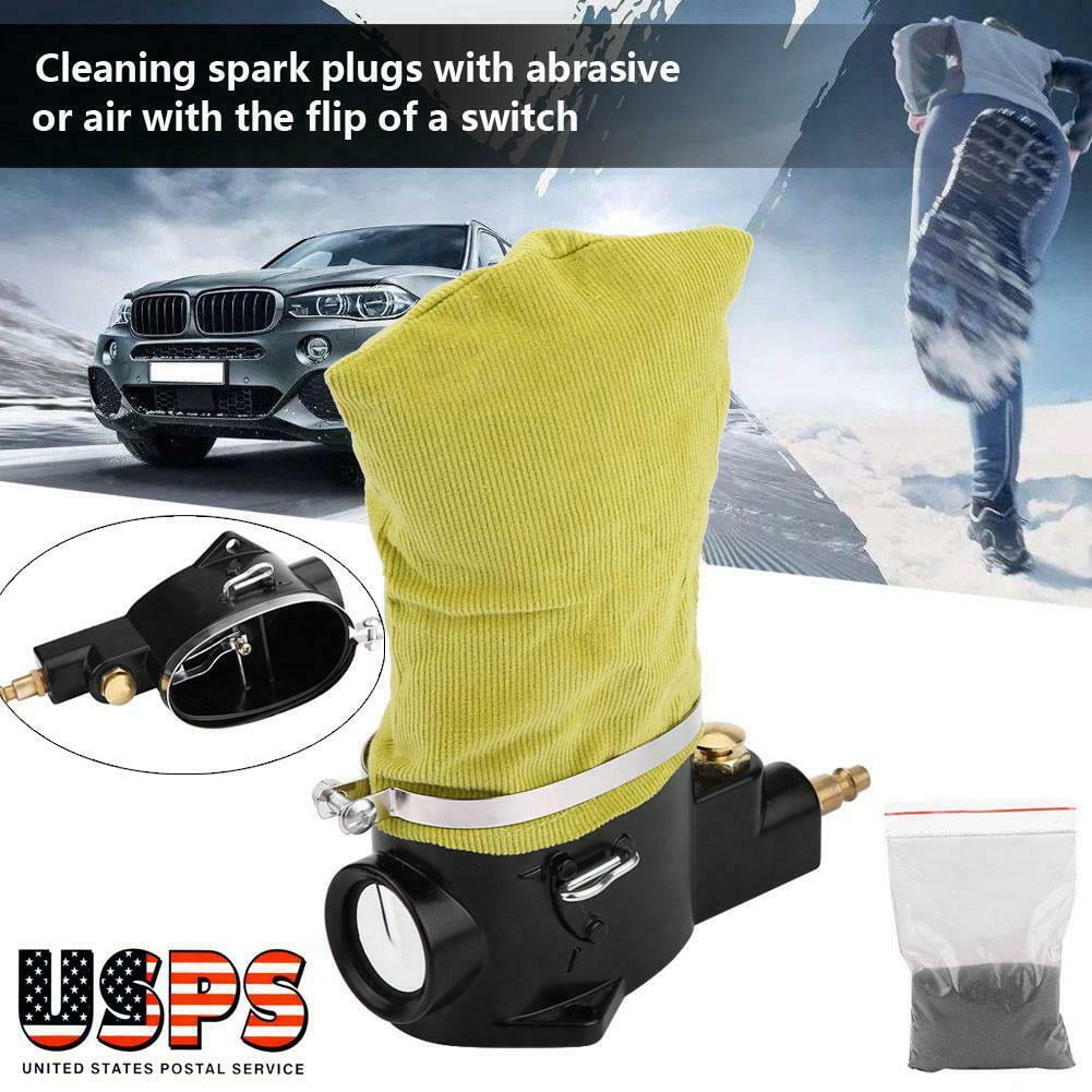 Car Pneumatic Air Spark Plug Cleaner Cleaning Tool with Abrasive US