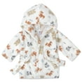 thumbnail image 3 of Baby Essentials Infant Boys & Girls Bathrobe with Tie Closure for Newborns and Infants 0 - 9 Months in Forest Friends Print, 3 of 5