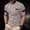 #93-Khaki, variant on Men Contrast Cuff Logo Printed T Shirt Crew Neck Short Sleeve Waffle Knit Casual Slim Fit Daily Streetwear Fashion Tops Gifts for Father