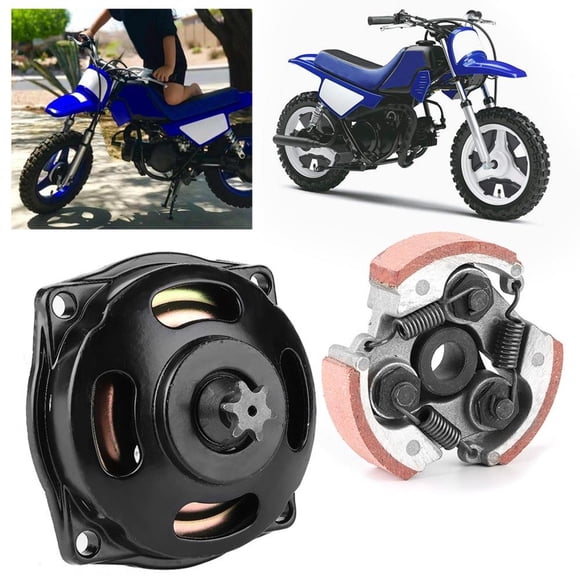 LAFGUR Mini Embrayage de Moto de Poche, Kit de Boîte de Vitesses avec Coussin de Tambour d'Embrayage à 6 Dents Adapté pour Mini Moto Quad 47 49cc