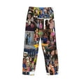 thumbnail image 3 of Mens Pajama Pants Ultra Soft Comfy Lounge Sleep Pants Print Loose Casual Bottoms Loungewear, 3 of 8