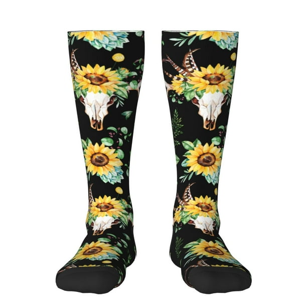 Fotbe Calcetas Divertidas Estampadas para Hombre y Mujer, Calcetas de Algodón hasta la Rodilla para Caminar, Correr, Enfermería y Embarazo