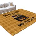 thumbnail image 2 of 3'x5' Area Rugs, Orange Plaid Halloween Indoor Outdoor Area Rug for Living Room Bedroom, Pumpkins Spooky Candy Polka Dot Washable Bathroom Rugs Kitchen Floor Carpet Mats Home Decor Aesthetic, 2 of 8
