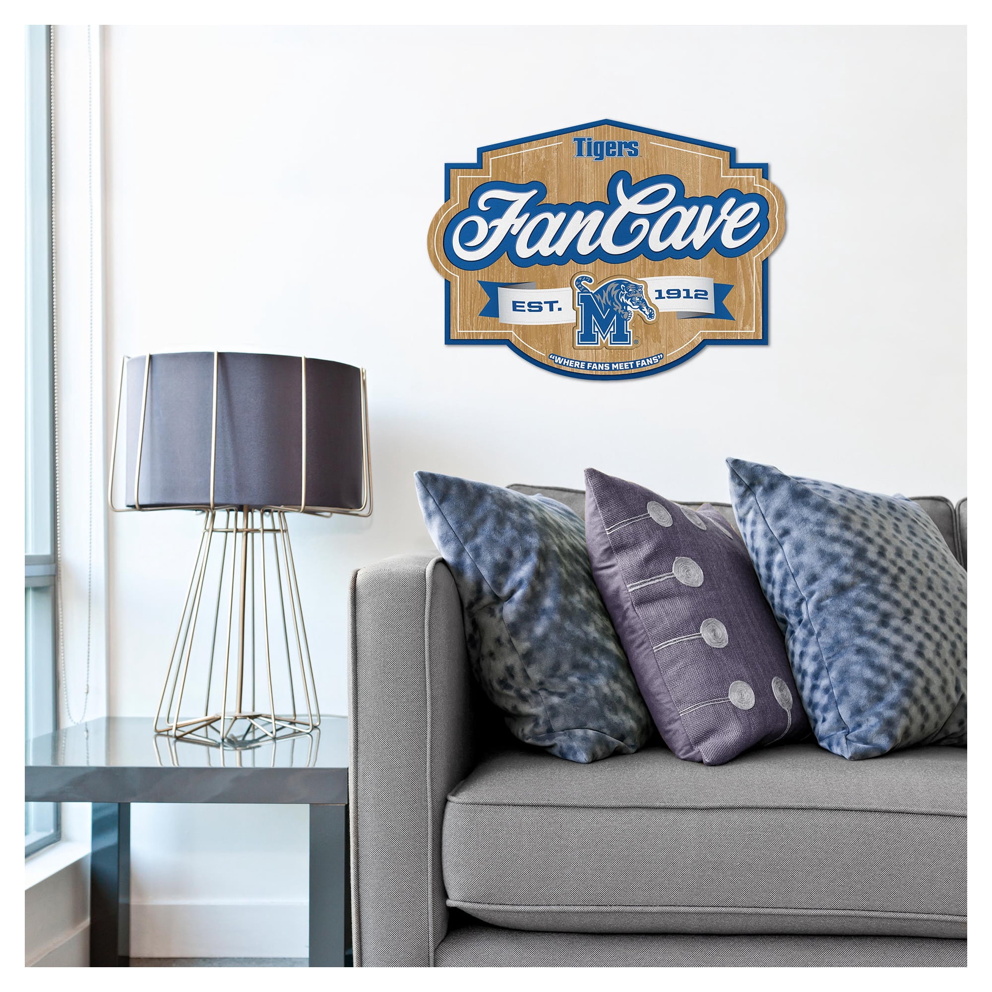IDNA Memphis Tigers 12.5" x 17" Fan Cave Sign