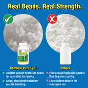 ComStar Pure Lye 1 lb - Unique Sodium Hydroxide Beads | Drain Opener & Soap Making | Biodegradable, Eco-Friendly (30-500)