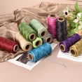 thumbnail image 4 of Uxcell Waxed Thread,197 Yard 1mm 210D Flat Wax Thread Polyester Waxed String for Leather Sewing Hand Weaving Book Binding Home Decoration,Deep Brown, 4 of 6