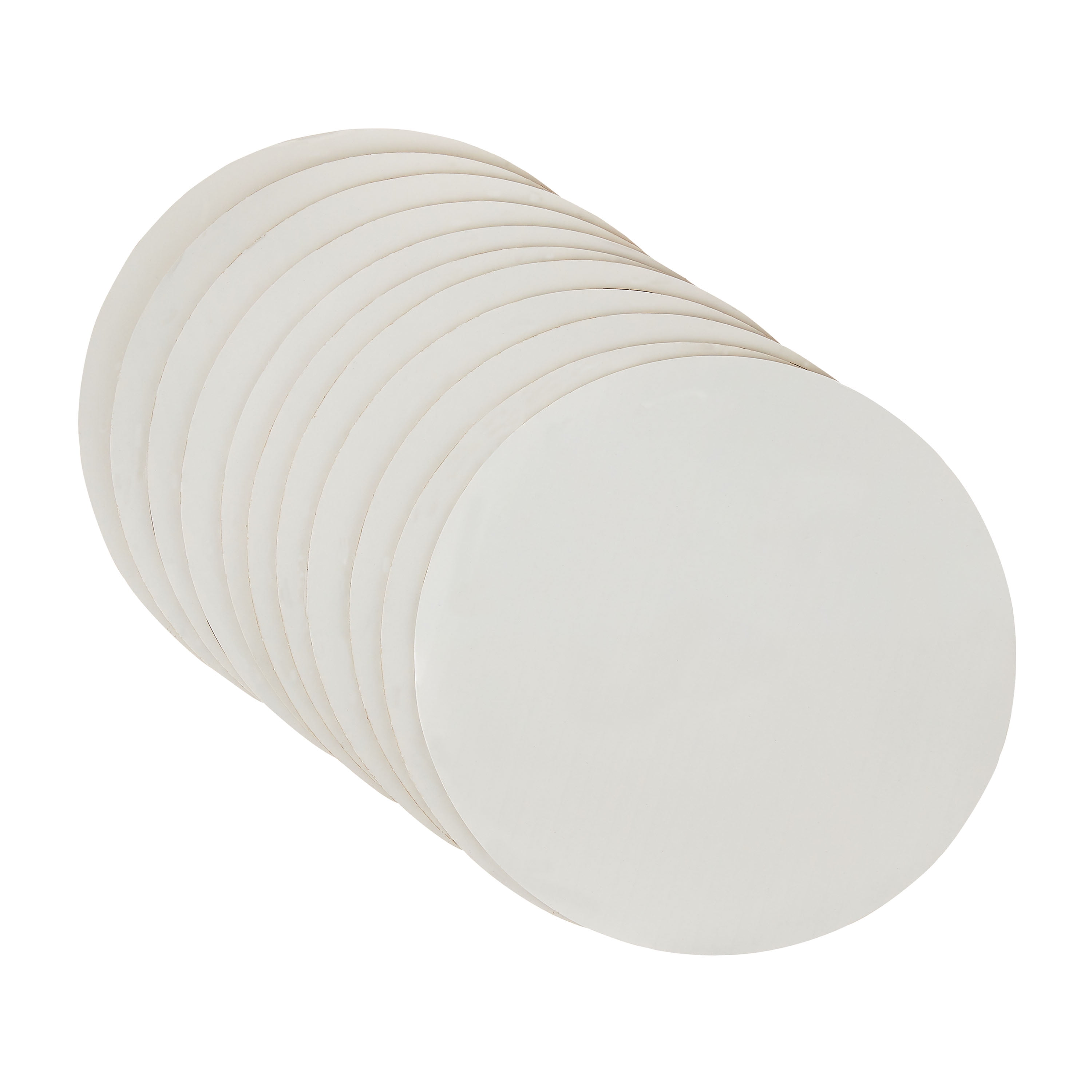 8" White Round Paper Cake Boards, 11 Count, by Way To Celebrate