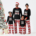 thumbnail image 1 of PatPat Christmas Family Pajamas Set - Conjunto de pijamas familiares de Navidad de PatPat, mezcla de poliéster y spandex, de 2 piezas, casual, opaco, trajes a juego, 1 of 2