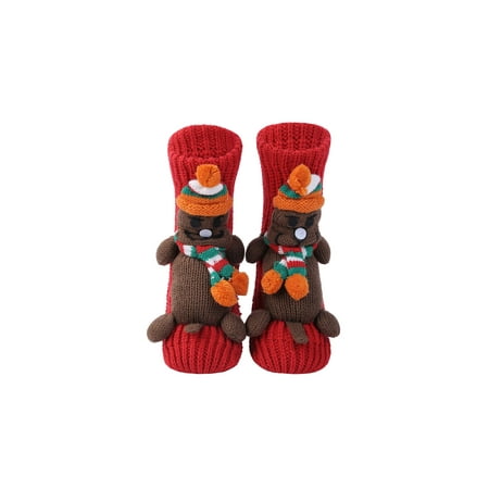 

Binpure Women Cartoon Floor Socks 3D Animals/Snowman Knitted Floor Socks