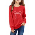 thumbnail image 2 of Bnwani Girls Crewneck Sweatshirt Crew Neck Long Sleeve Comfortable Sweatshirt Printed Tops Pullover Size 7-8, 2 of 4