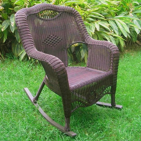 International Caravan Maui Resin Wicker Outdoor Rocking Chair
