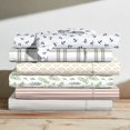 thumbnail image 4 of Brielle Home Printed 100% Cotton Percale Sheet Set Anchors Navy King, 4 of 5