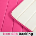 thumbnail image 4 of 2 Piece Striped Design Solid Memory Foam Bathroom Rug Set Non-Slip, 4 of 7