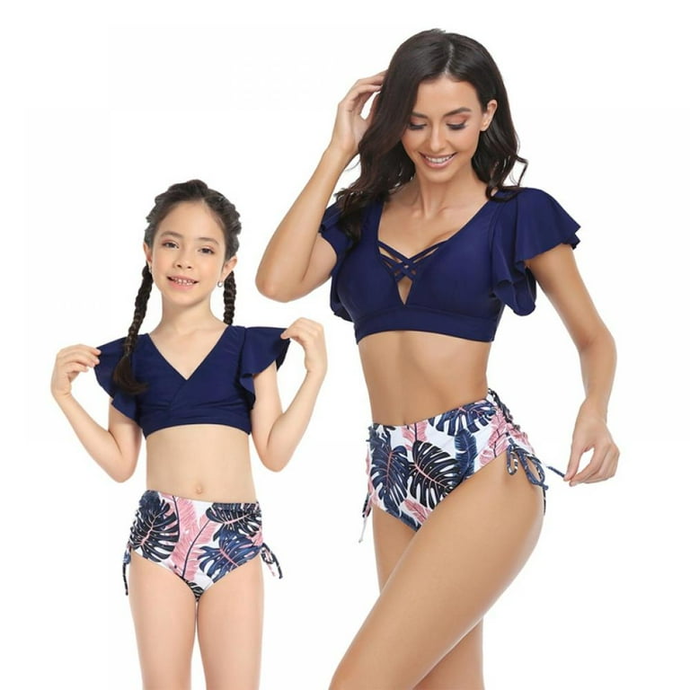 Esho Little Girls Swimsuits Set, Big Girls Bikinis Bathing Suit Swimwear, 3  Pieces, Size 7-12 Years