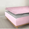thumbnail image 2 of Zipper Fitted Sheet, (Olympic Queen Size 66x80) 10 Inch Deep Pocket, 100% Egyptian Cotton, 800 TC, Stripe Light Pink Color., 2 of 7