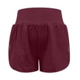 thumbnail image 6 of Y-Sunset Biker Shorts Women Quick Dry 2 in 1 Running High-Split Athletic High Waist Short Pant with Pocket Tennis Golf Skirt(RD4/XS), 6 of 7