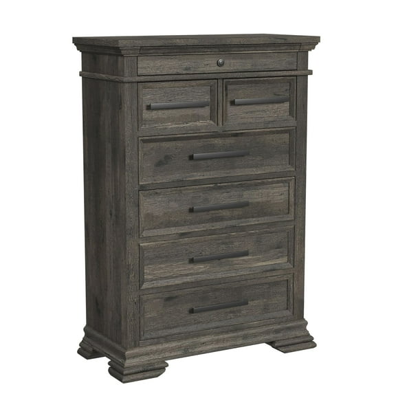 Hyde 6-Drawer Chest in Charcoal