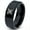Black Bevel Polish Tungsten, variant on Tungsten Hammer Wrench Screw Crossed Band Ring 8mm Men Women Comfort Fit Black Dome Polished