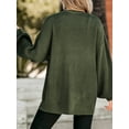thumbnail image 2 of CUPSHE Women's Forest Green V-Neck Buttoned Cardigan, 2 of 7
