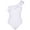 White, variant on Mycoco Womens One Piece Swimsuits One Shoulder Ruched Ruffle Monokini Bathing Suits