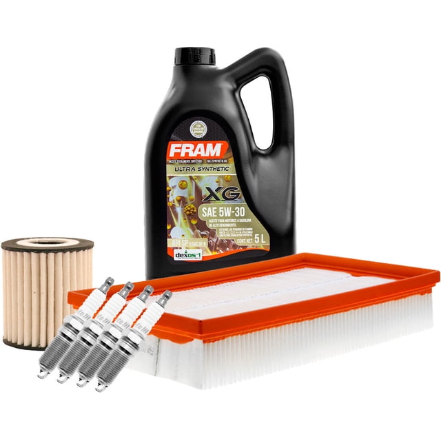 Kit De Afinación Con Aceite 5W30 Sintético, Bujías Iridio, Filtro De Aire Y Filtro Para Aceite Sintético 7 Piezas Compatible con Mazda 6 L4 2.5L DE 2009 A 2011