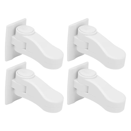 BOKYAN 4‑Pack ABS Door Lever Locks – White Child Safety Handles for Preventing Toddlers from Opening Doors