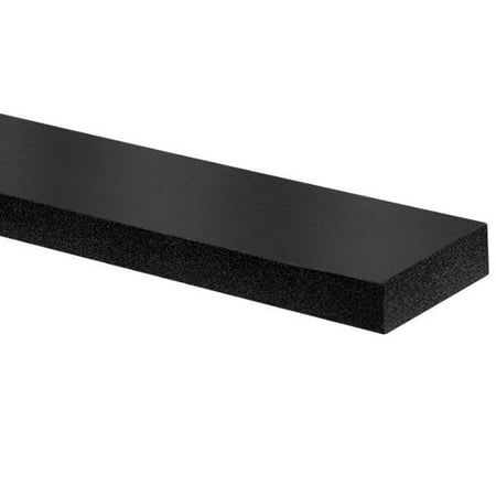 

1/2 Thick Black Soft Multiuse Neoprene Foam Strips with Plain Back 3/4 Wide x 10 Ft.
