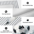 thumbnail image 5 of Circle Footballs Striped Outdoor Rug for Patio/Deck/Porch, Non-Slip Large Area Rug 3 x 5 Ft, Black White Stripes Geometric Indoor Outdoor Rugs Washable Area Rugs, Reversible Camping Rug Carpet Runner, 5 of 8
