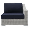 thumbnail image 6 of Modway Conway Sunbrella® Outdoor Patio Wicker Rattan Right-Arm Chair in Light Gray Navy, 6 of 10