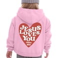 thumbnail image 2 of Ccpelsie Girls Solid Soft Hooded Sweatshirt Classic Oversized Hoodies Loose Pullover Sweatshirts with Pocket for Kids(Pink,4-5 Years), 2 of 4