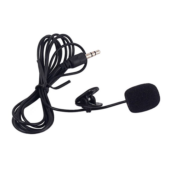 FRCOLOR 3.5mm plug Microphone Mini Microphone Portable Clip-on 3.5mm plug Microphone for MP3 Phone Computer Tablet (Black),59.06"X0.71"X0.71"
