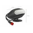 thumbnail image 4 of Hvmvliv Vehicle Heater 12V Car Heater, Portable Defroster and Demister, 360 Degree Adjustable Heater & Cool Fan, Plugs into Cigarette Lighter for All Vehicles Black, 4 of 9