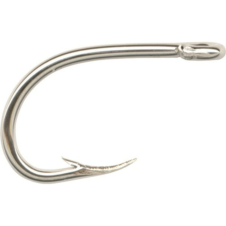 Mustad 94151 O'Shaughnessy Live Bait Hook, 3X Strong, Point Bent In Classic  Hook - 50 Per Pack 